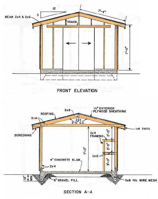 shed blueprints 12x16 framing